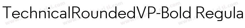 TechnicalRoundedVP-Bold Regular字体转换